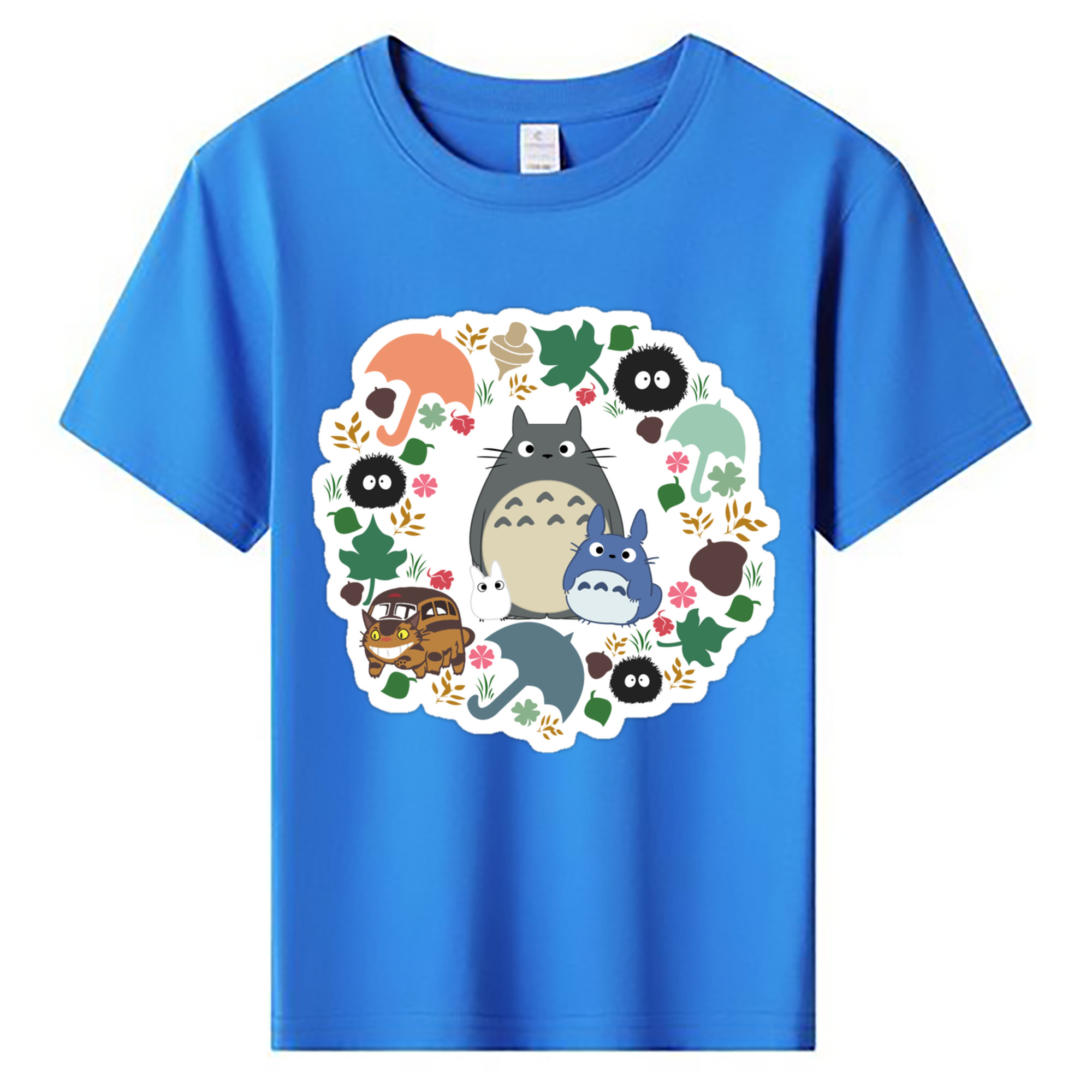 （画像用） となりのトトロ 草壁メイ 草壁サツキ My Neighbor Totoro Satsuki Kusakabe Mei Kusakabe 綿100％キッズTシャツ（フロントプリント）